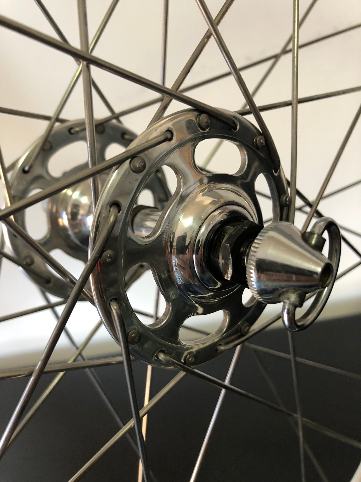 Ruote corsa Campagnolo Record flangia grande, Mavic Monthlery Pro. Tubolari