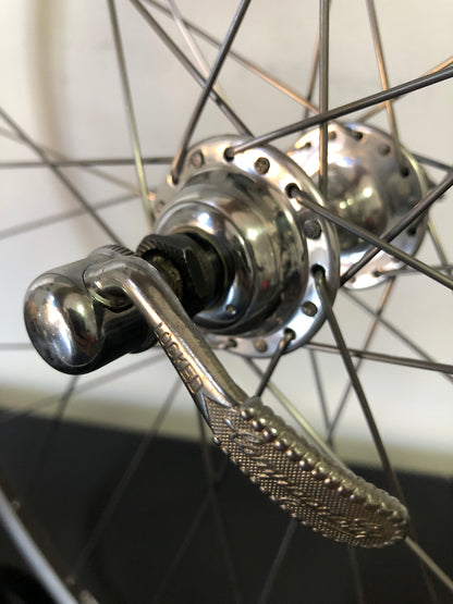 Ruote corsa, cerchi Nisi Laser su mozzi Campagnolo Record; Tubolari, 700c.