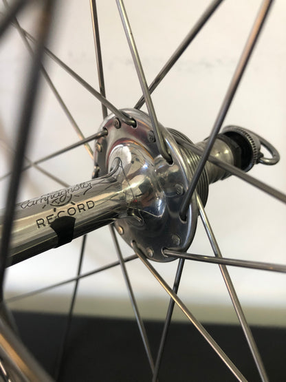 Ruote corsa, cerchi Nisi Laser su mozzi Campagnolo Record; Tubolari, 700c.