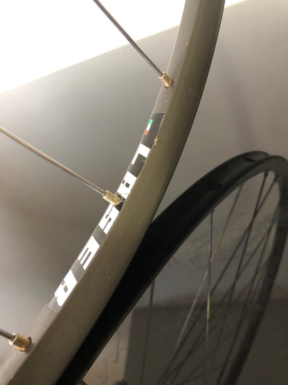 Ruote corsa, cerchi Nisi Laser su mozzi Campagnolo Record; Tubolari, 700c.