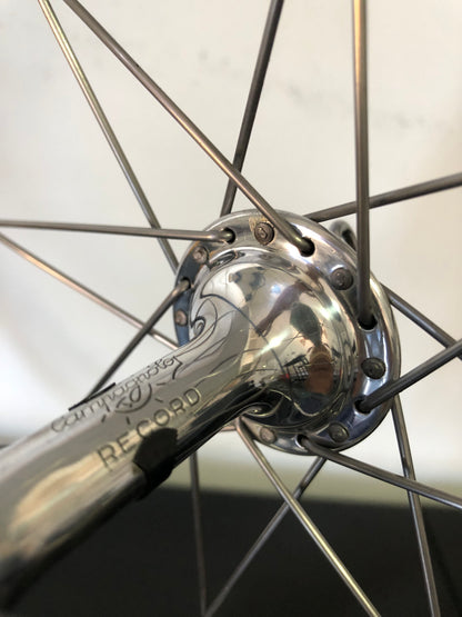 Ruote corsa, cerchi Nisi Laser su mozzi Campagnolo Record; Tubolari, 700c.