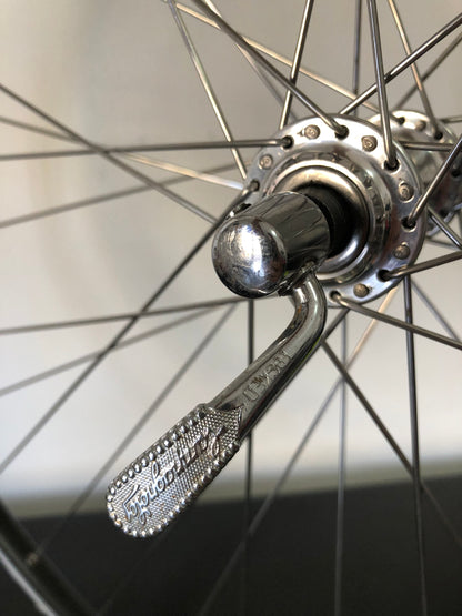 Ruota anteriore corsa, Ambrosio Montreal tubolare su mozzo Campagnolo Chorus. 700c