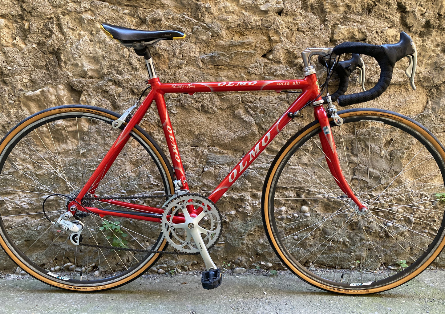 Bicicletta Olmo Corsa Alu 1992. Tg. 48. Campagnolo Veloce 8v. Oria 7020.