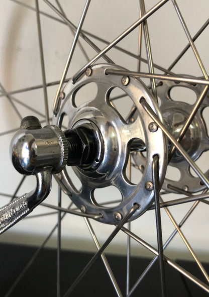 Ruote corsa Campagnolo Record flangia grande, Mavic Monthlery Pro. Tubolari