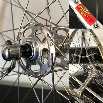 Ruote corsa Campagnolo Record flangia grande, Mavic Monthlery Pro. Tubolari