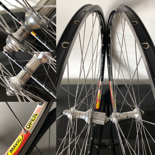 Ruote corsa Campagnolo Record Mavic  Open Pro. 700c, copertoncino.